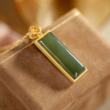 Load image into Gallery viewer, Lokaloca Original  Silver Inlaid Fine Jade Pendant Necklace
