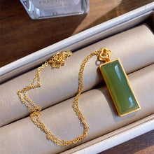 Load image into Gallery viewer, Lokaloca Original  Silver Inlaid Fine Jade Pendant Necklace
