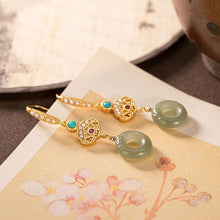 Load image into Gallery viewer, Lokaloca Original Natural Fine Jade Earrings
