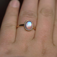 Load image into Gallery viewer, Original Craftsmanship Moonstone Oval Opening Adjustable Ring Bohemian Charm Women&#39;s Brand Silver Jewelry
