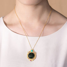 Load image into Gallery viewer, Lokaloca Original Natural Dark Green Jade Pendant Necklace
