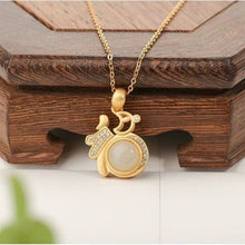 Load image into Gallery viewer, Original Design Silver Natural Fine White Jade Pendant Necklace Vintage Retro Craft Charm Women Brand Jewelry
