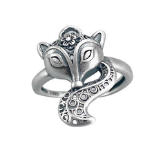 Load image into Gallery viewer, Original Design Thai Silver Fox Opening Ring Vintage Style Retro Elegant Charm Women&#39;s Silver Jewelry
