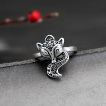 Load image into Gallery viewer, Original Design Thai Silver Fox Opening Ring Vintage Style Retro Elegant Charm Women&#39;s Silver Jewelry
