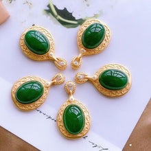 Load image into Gallery viewer, Lokaloca Original Natural Fine Jade Oval Pendant Necklace
