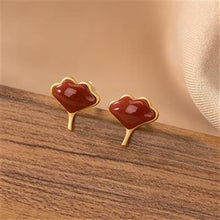 Load image into Gallery viewer, Original Design Natural Southern Red Agate Earrings Retro Luxury Exquisite Charm Women&#39;s Silver Jewelry
