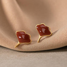 Load image into Gallery viewer, Original Design Natural Southern Red Agate Earrings Retro Luxury Exquisite Charm Women&#39;s Silver Jewelry
