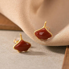 Load image into Gallery viewer, Original Design Natural Southern Red Agate Earrings Retro Luxury Exquisite Charm Women&#39;s Silver Jewelry
