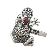 Load image into Gallery viewer, Original Design Golden Frog Opening Adjustable Ring Vintage Retro Luxury Charm Women&#39;s Silver Jewelry
