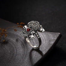 Load image into Gallery viewer, Original Design Golden Frog Opening Adjustable Ring Vintage Retro Luxury Charm Women&#39;s Silver Jewelry
