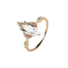 Load image into Gallery viewer, Original Design Retro White Crystal Luxury Cut Sparkling Women&#39;s Opening Adjustable Ring
