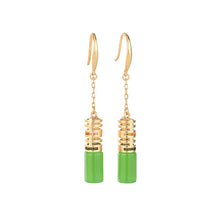 Load image into Gallery viewer, Original Design Natural Fine Jade Jasper Earrings Vintage Retro Unique Craft Women&#39;s Jewelry
