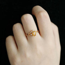 Load image into Gallery viewer, Original Design Natural Citrine Silver Opening Adjustable Ring Retro Elegant Luxury Charm Female Jewelry
