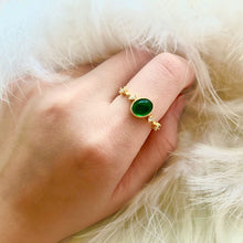 Load image into Gallery viewer, Original Design Natural Green Jade Oval Opening Adjustable Ring Vintage Retro Charm Women&#39;s Brand Silver Jewelry
