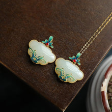 Load image into Gallery viewer, Original Design Fine Jade Pendant Necklace Vintage Style Retro Charm Women&#39;s Silver Jewelry
