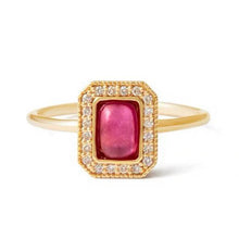 Load image into Gallery viewer, Original Design Ruby Crystal Geometric Opening Adjustable Ring Retro Light Luxury Charm Women&#39;s Brand Silver Jewelry
