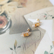 Load image into Gallery viewer, Original Design Shining Yellow Topaz Earrings Exquisite and Luxurious Charming Women&#39;s Silver Brand Jewelry
