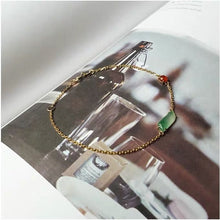 Load image into Gallery viewer, Original Design Silver Inlaid Chalcedony Rose Gold Bracelet Elegant Charm Creative Retro Silver Jewelry
