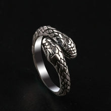 Load image into Gallery viewer, Original Design Snake-shaped Open Ring Unique Designer Craftsmanship Bohemian Thai Women&#39;s Silver Jewelry
