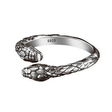 Load image into Gallery viewer, Original Design Snake-shaped Open Ring Unique Designer Craftsmanship Bohemian Thai Women&#39;s Silver Jewelry
