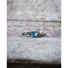 Load image into Gallery viewer, Original Design Moonstone Open Adjustable Ring Retro Blue Charm Ladies Brand Silver Jewelry
