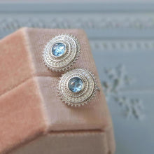 Load image into Gallery viewer, Original Designer Blue Topaz Earrings  Shining Luxurious Charm Ladies Silver Jewelry
