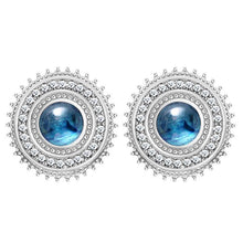 Load image into Gallery viewer, Original Designer Blue Topaz Earrings  Shining Luxurious Charm Ladies Silver Jewelry
