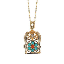 Load image into Gallery viewer, Original Designer Craftsmanship Lab Turquoise Pendant Necklace Retro Light Luxury Unique Charm Women&#39;s Silver Jewelry
