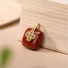 Load image into Gallery viewer, Original Natural Southern Red Agate Vintage Pendant Necklace Retro Exquisite Elegant Jewelry
