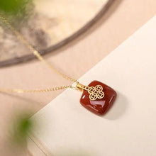 Load image into Gallery viewer, Original Natural Southern Red Agate Vintage Pendant Necklace Retro Exquisite Elegant Jewelry
