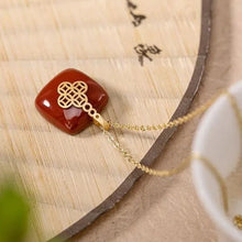 Load image into Gallery viewer, Original Natural Southern Red Agate Vintage Pendant Necklace Retro Exquisite Elegant Jewelry
