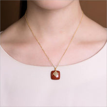 Load image into Gallery viewer, Original Natural Southern Red Agate Vintage Pendant Necklace Retro Exquisite Elegant Jewelry
