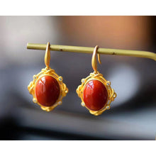 Load image into Gallery viewer, Original Natural Southern Red Agate Vintage Style Retro Unique Craft Elegant Women&#39;s Brand Jewelry
