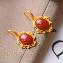 Load image into Gallery viewer, Original Natural Southern Red Agate Vintage Style Retro Unique Craft Elegant Women&#39;s Brand Jewelry
