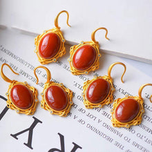 Load image into Gallery viewer, Original Natural Southern Red Agate Vintage Style Retro Unique Craft Elegant Women&#39;s Brand Jewelry
