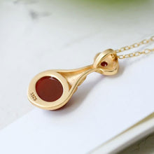 Load image into Gallery viewer, Original Southern Red Agate Pendant Necklace Vintage Retro Unique Ancient Golden Craft Luxury Women&#39;s Brand
