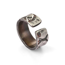 Load image into Gallery viewer, Original Hand-forged Craft Opening Adjustable Ring Trendy Charm Men&#39;s Silver Jewelry
