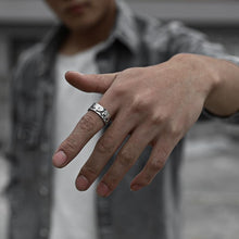 Load image into Gallery viewer, Original Hand-forged Craft Opening Adjustable Ring Trendy Charm Men&#39;s Silver Jewelry
