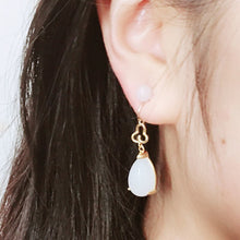 Load image into Gallery viewer, Original Natural White Jade Drop Earrings Vintage Style Retro Style Elegant Charm Women&#39;s Jewelry
