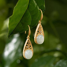 Load image into Gallery viewer, Original Design Natural Jade Vintage Retro Female Luxury Earrings
