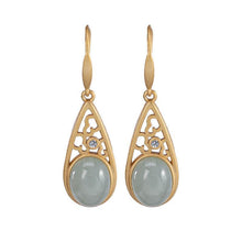 Load image into Gallery viewer, Original Design Natural Jade Vintage Retro Female Luxury Earrings
