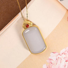 Load image into Gallery viewer, Original Craftsmanship Inlaid Natural Fine Jade Necklace Pendant Retro Elegant Ladies Jewelry
