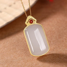 Load image into Gallery viewer, Original Craftsmanship Inlaid Natural Fine Jade Necklace Pendant Retro Elegant Ladies Jewelry
