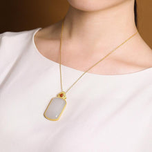 Load image into Gallery viewer, Original Craftsmanship Inlaid Natural Fine Jade Necklace Pendant Retro Elegant Ladies Jewelry
