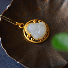 Load image into Gallery viewer, Lokaloca Original Natural Fine White Jade Buddha Pendant Necklace
