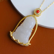 Load image into Gallery viewer, Lokaloca Original Natural Fine White Jade Buddha Pendant Necklace
