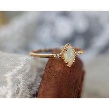 Load image into Gallery viewer, Original Natural Opal Gem Stone Opening Adjustable Ring Retro Aristocratic Light Luxury Charm Female Silver Jewelry
