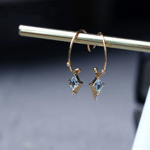 Load image into Gallery viewer, Original Blue Tourmaline Stud Earrings Retro Charm Ladies Brand Silver Jewelry
