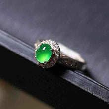 Load image into Gallery viewer, Original Ice Jade Opening Adjustable Ring Elegant Charm Creative Retro Female Silver Jewelry
