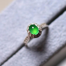 Load image into Gallery viewer, Original Ice Jade Opening Adjustable Ring Elegant Charm Creative Retro Female Silver Jewelry
